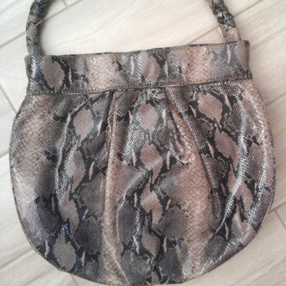 Gianni Bini Python Snake Shoulder Hobo Handbag. S… - image 1